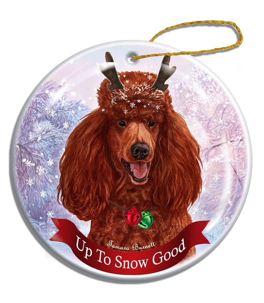 Poodle Standard Red Ornament