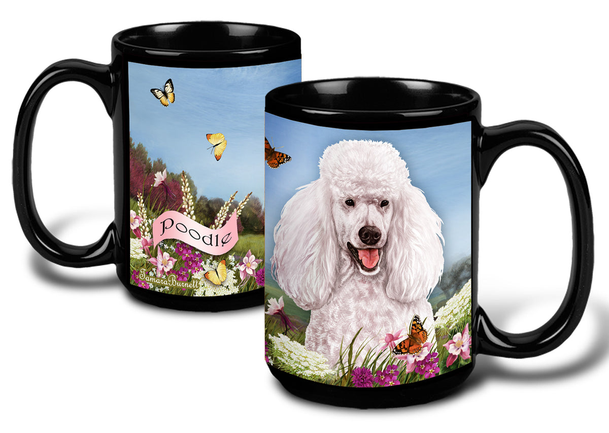 Poodle Standard White - Garden Party Fun Mug 15 oz