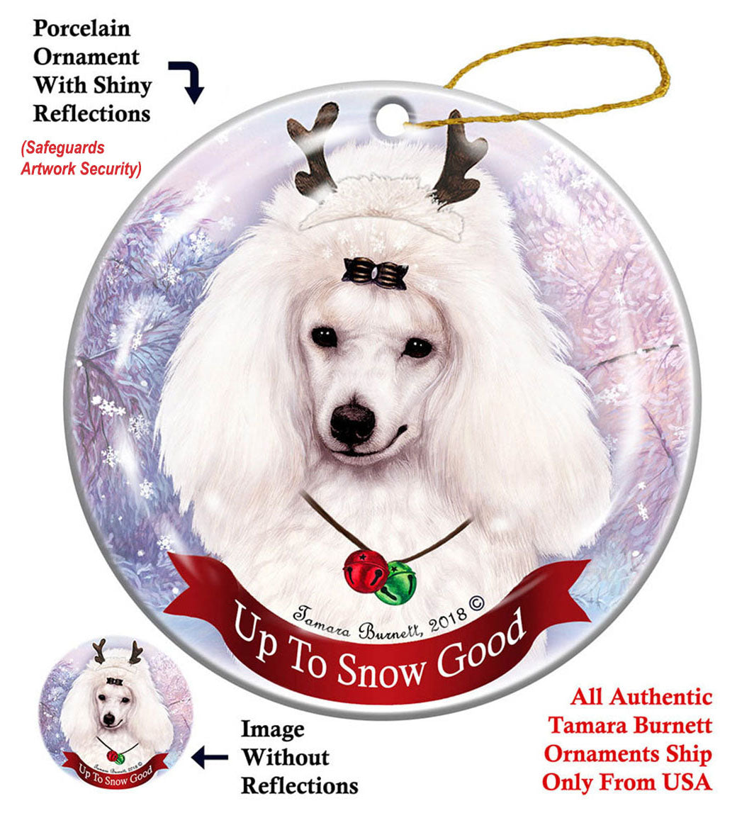 Poodle Mini White Ornament