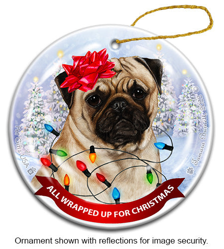 Pug Fawn Ornament