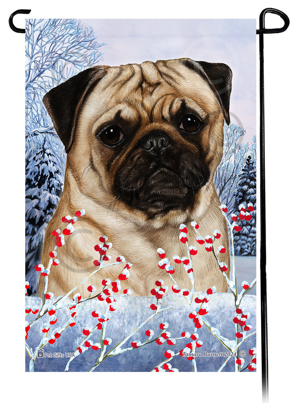Pug Winterberries - Garden Flag