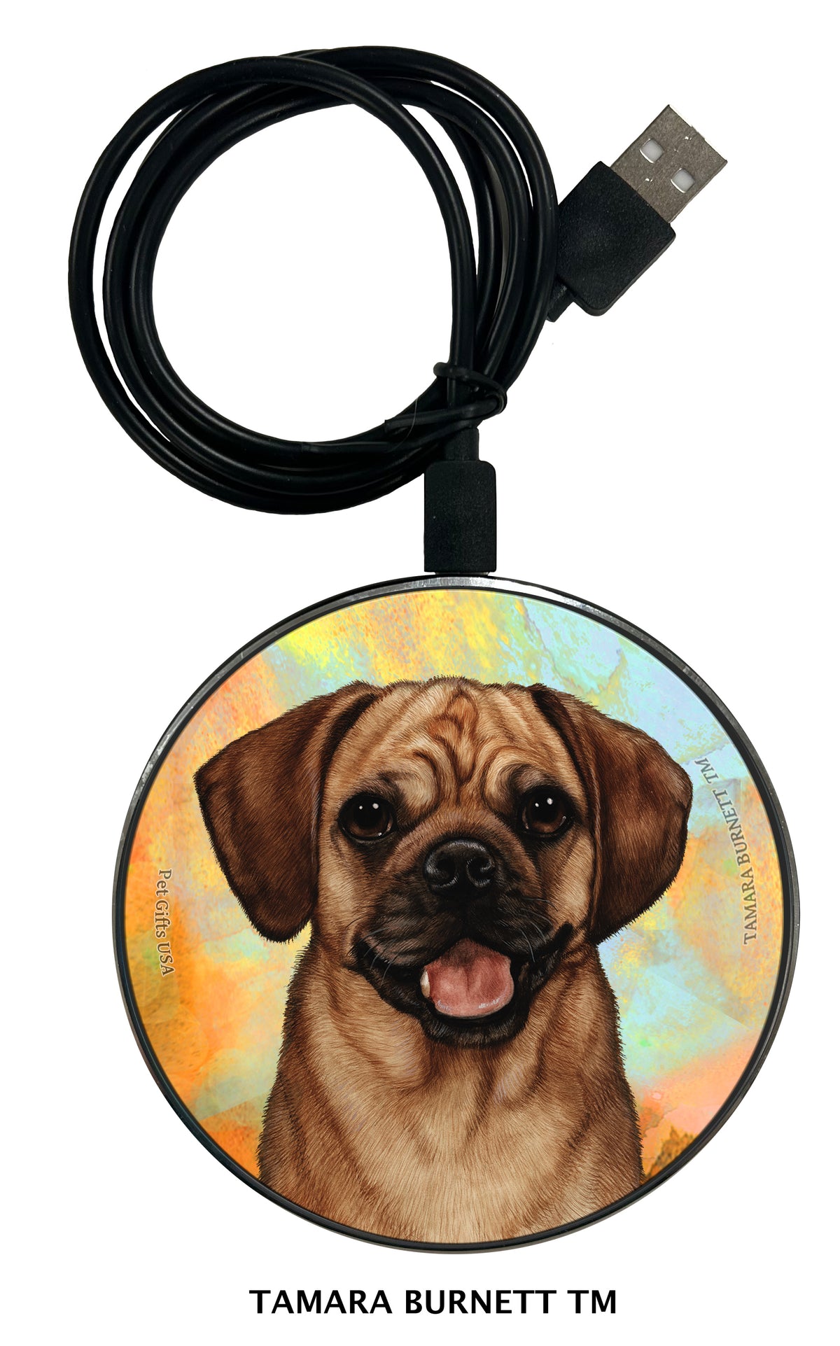 Puggle Fawn Zoomies Wireless Charger