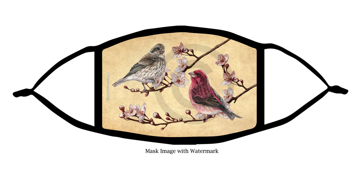 Purple Finch Face Mask