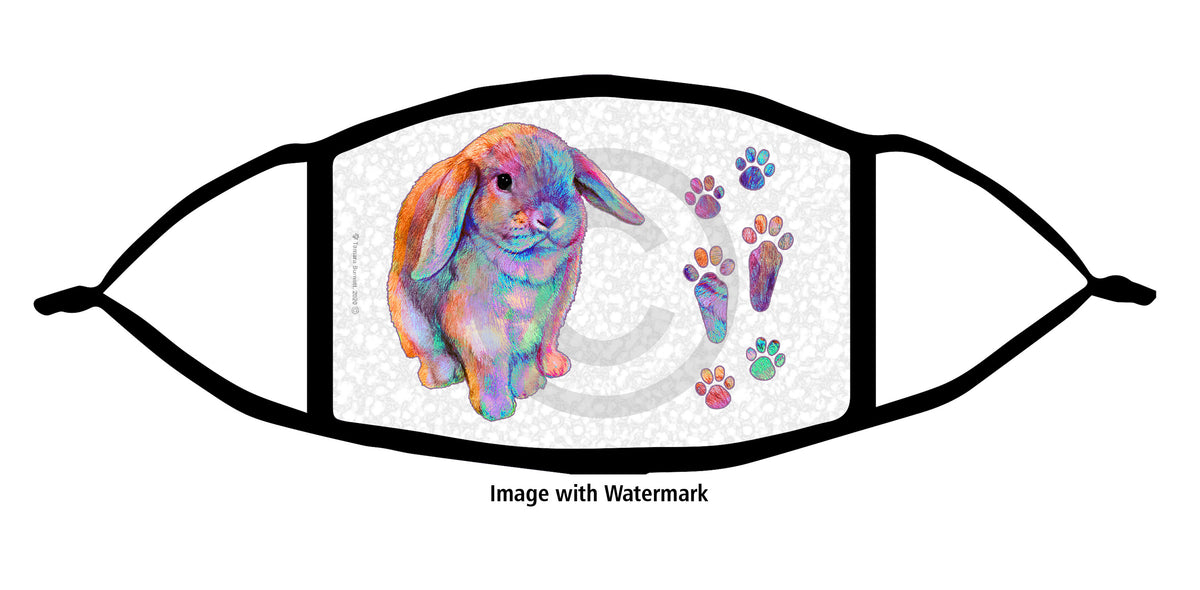 Mini Lop Rabbit Face Mask