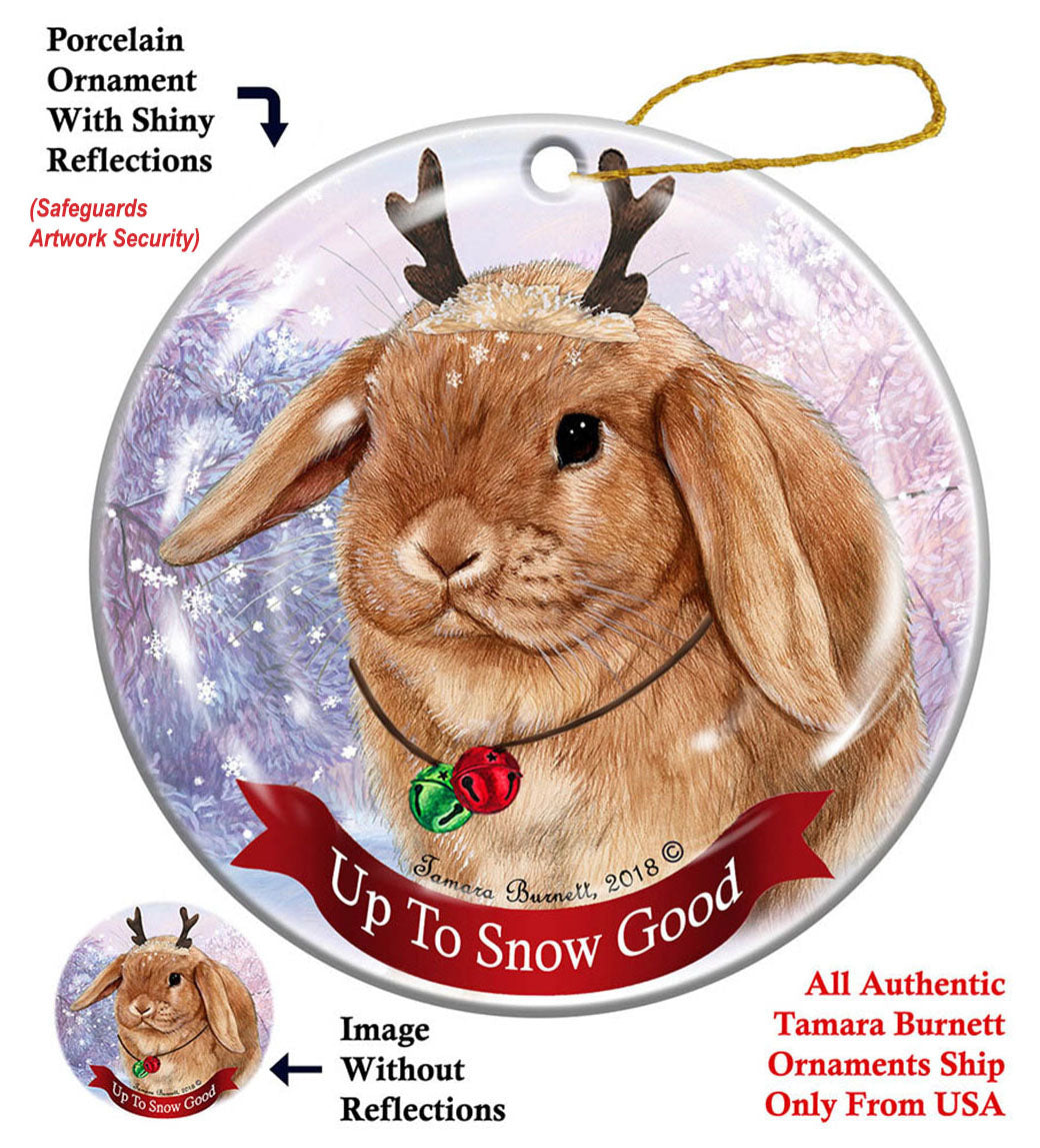 Rabbit Mini Lop - Up To Snow Good Ornament