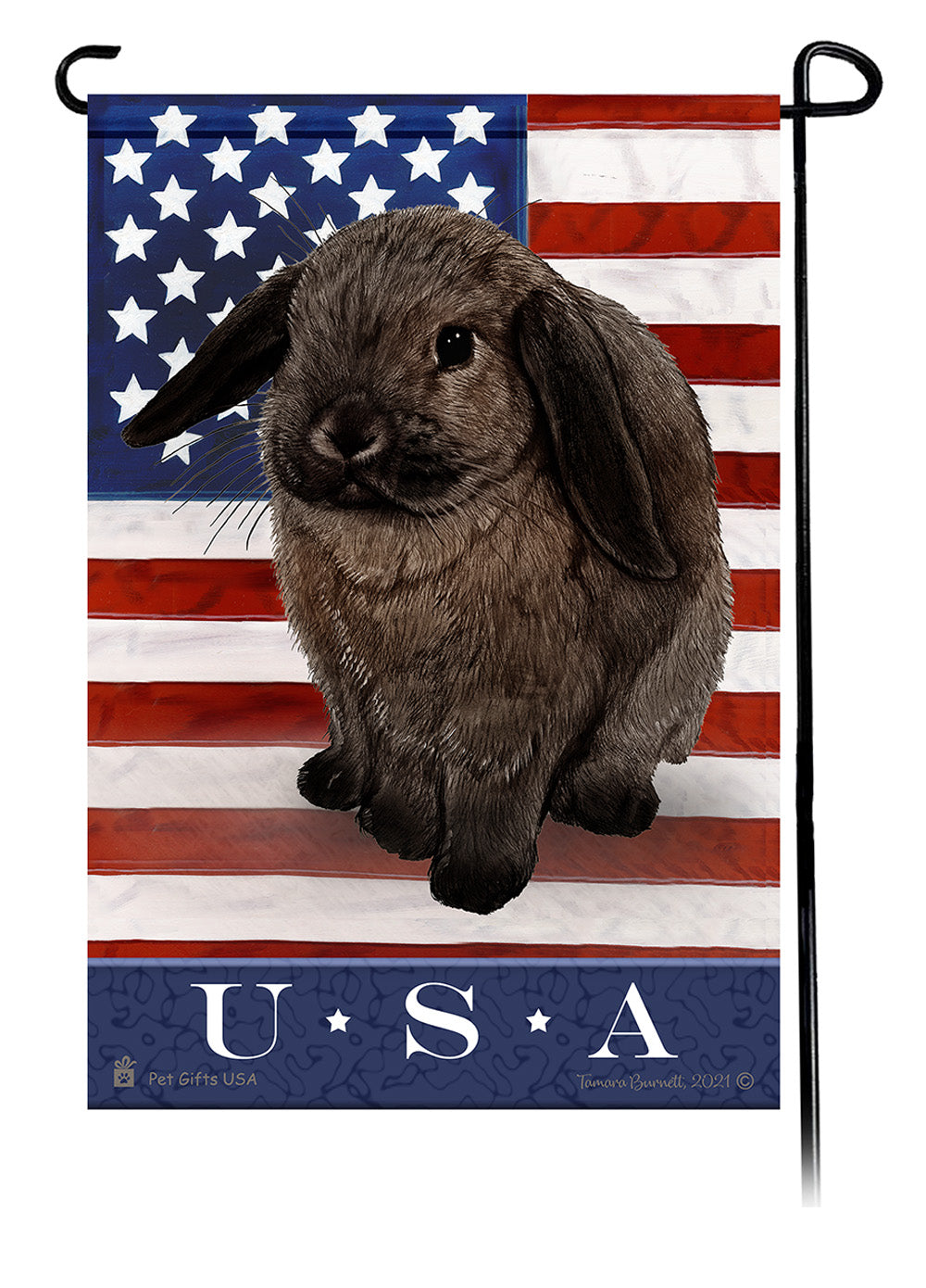 Mini Lop Rabbit True Blue - Garden Flag