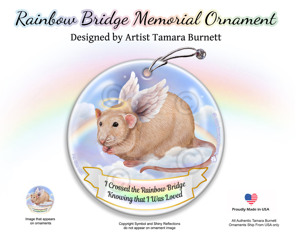 Fancy Rat Rainbow Bridge Memorial Ornament