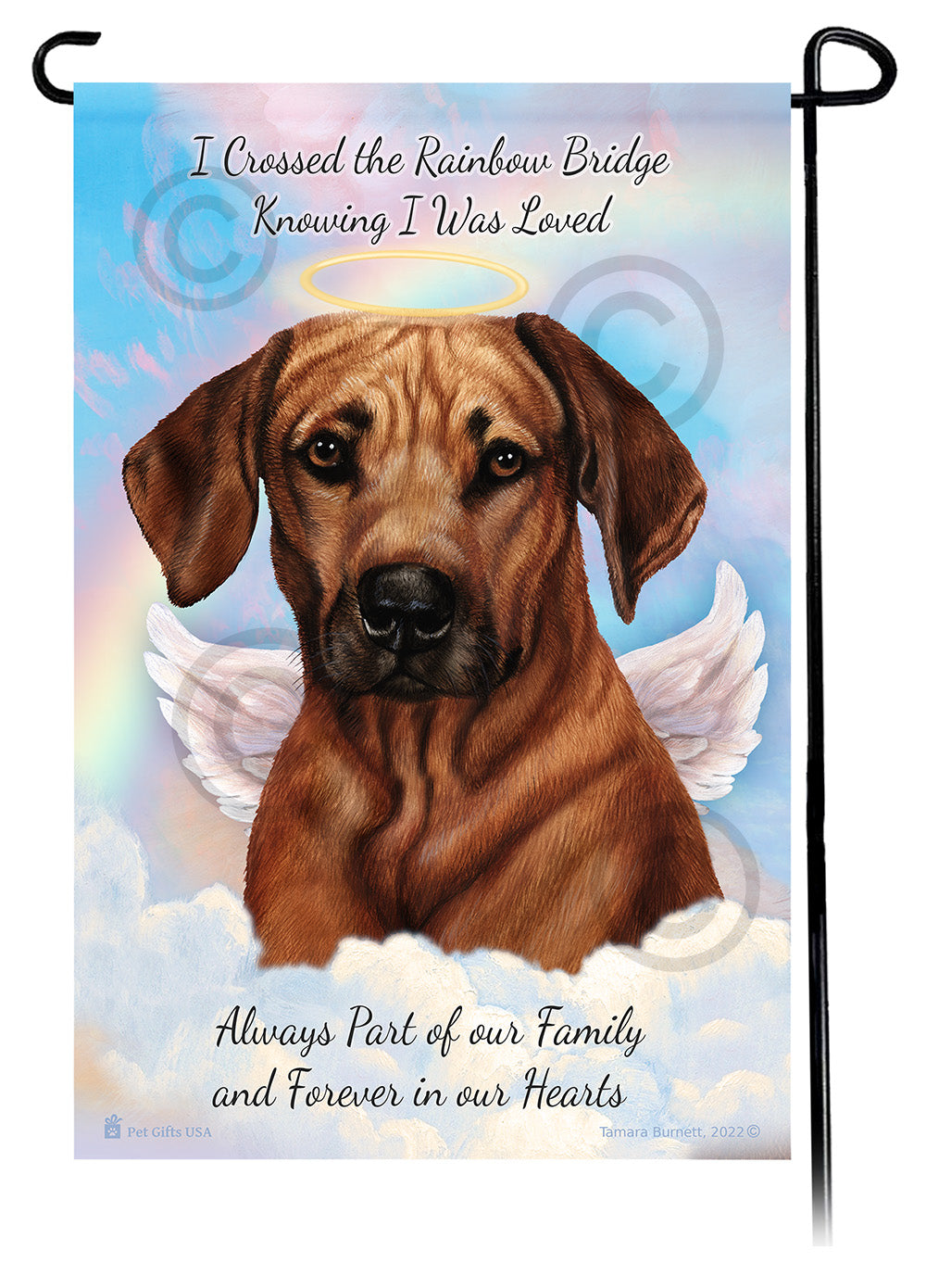 Rhodesian Ridgeback Memorial Garden Flags