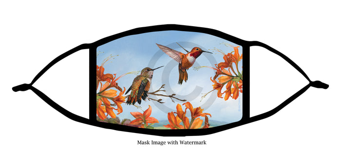 Rufous Hummingbird Face Mask