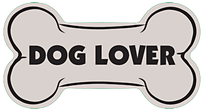 Bone Shaped Stuck On Pedigree Sticker