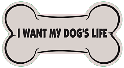 Bone Shaped Stuck On Pedigree Sticker