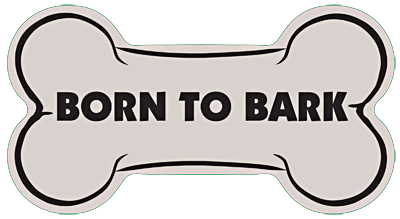 Bone Shaped Stuck On Pedigree Sticker