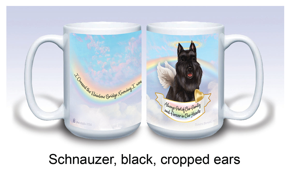 Schnauzer Black Cropped Memorial Mug 15 oz