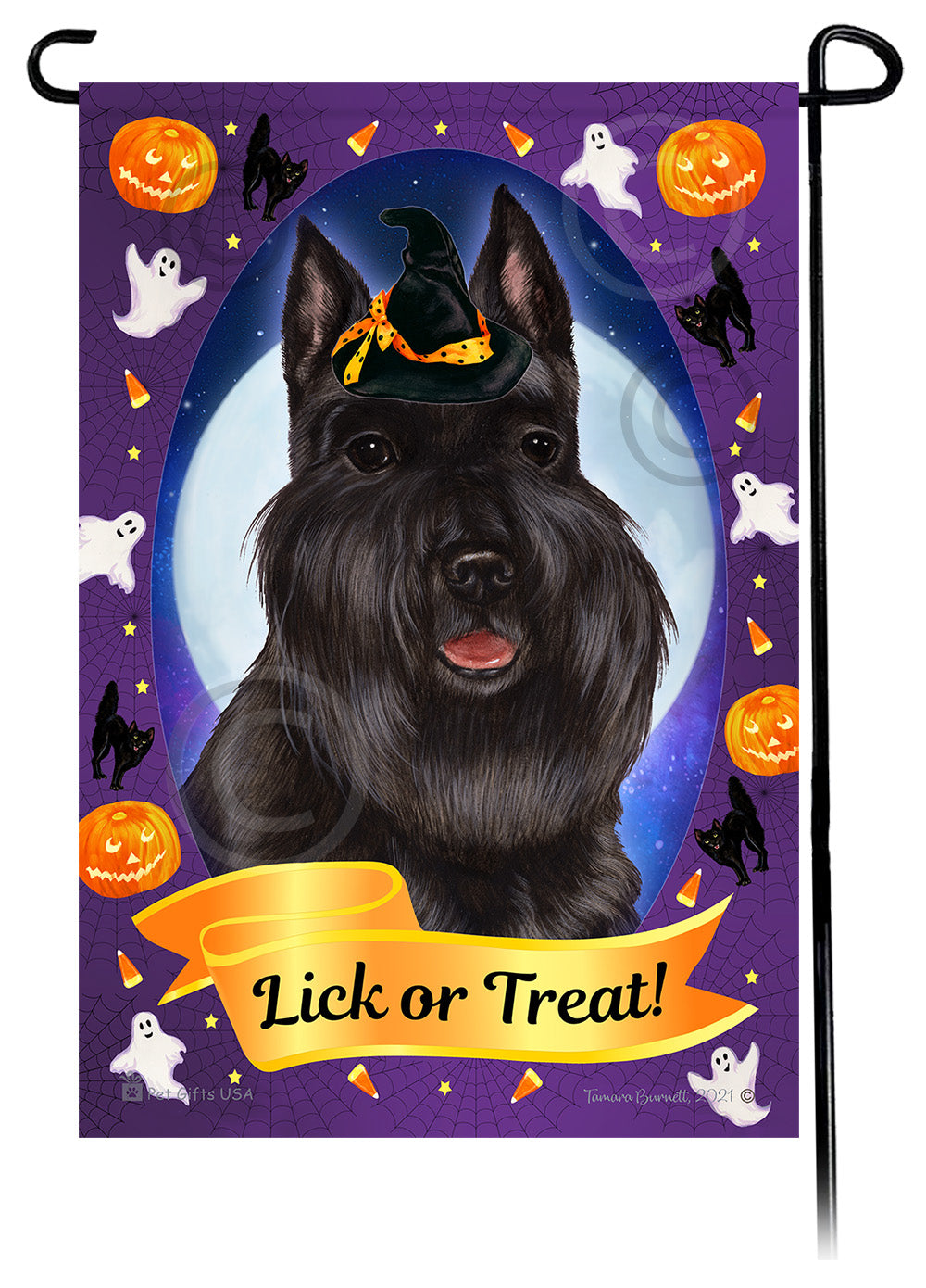 Schnauzer Halloween Howls Garden Flags
