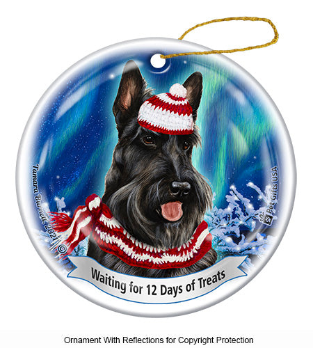 Scottish Terrier Black 12 Days of Treats Ornament