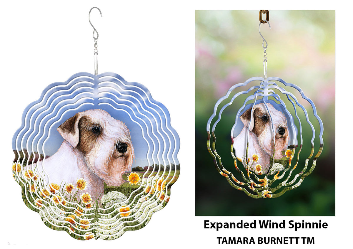 Sealyham Terrier Badger and White Wind Spinner