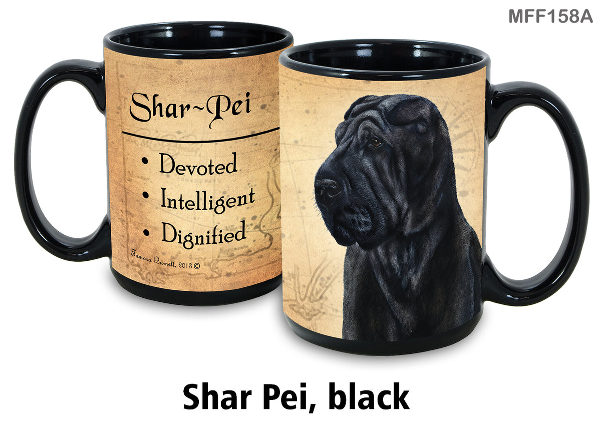 Shar Pei (Black) - My Faithful Friends Mug 15 oz