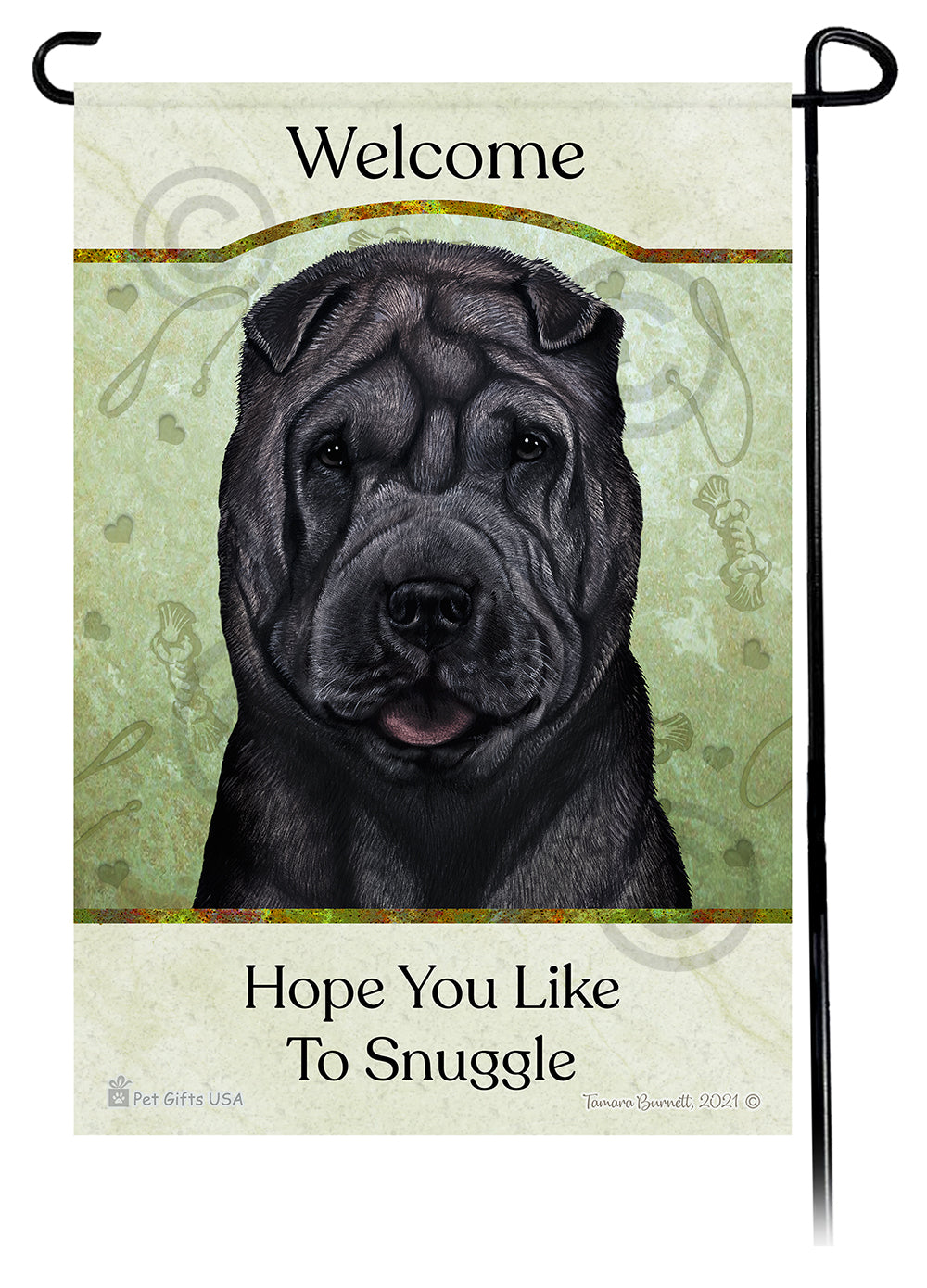 Shar Pei Hope You Like To Snuggle Garden Flags