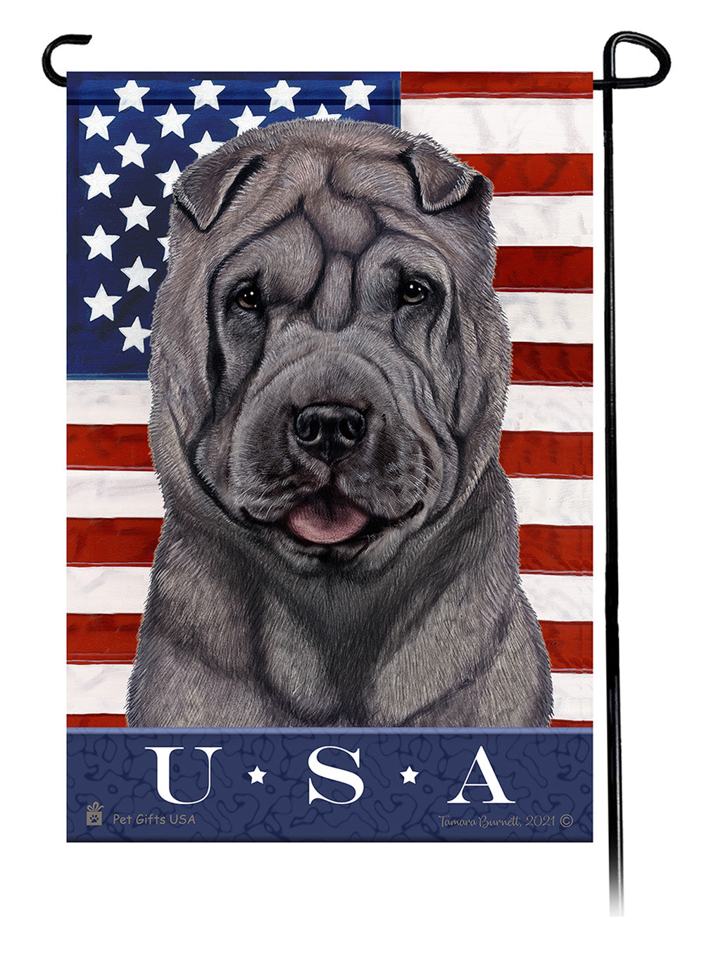 Shar Pei True Blue - Garden Flag