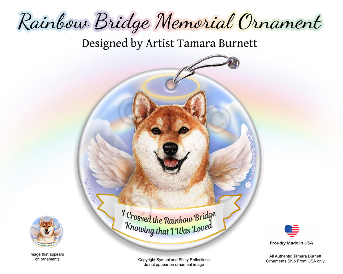 Shiba Inu Rainbow Bridge Memorial Ornament