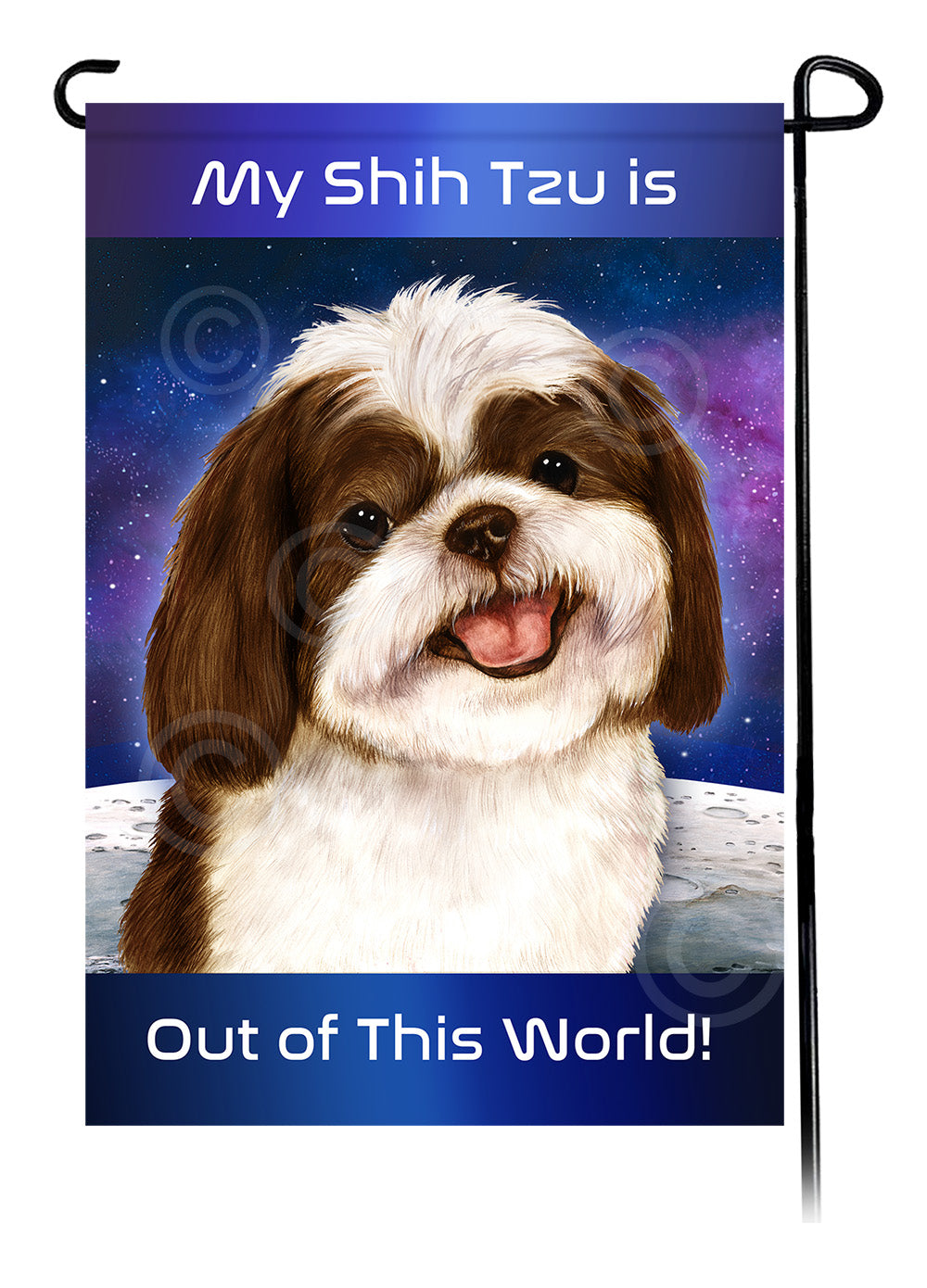 Shih Tzu Out Of This World - Garden Flag