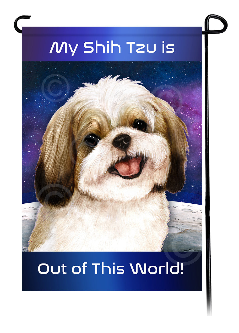 Shih Tzu Out Of This World - Garden Flag