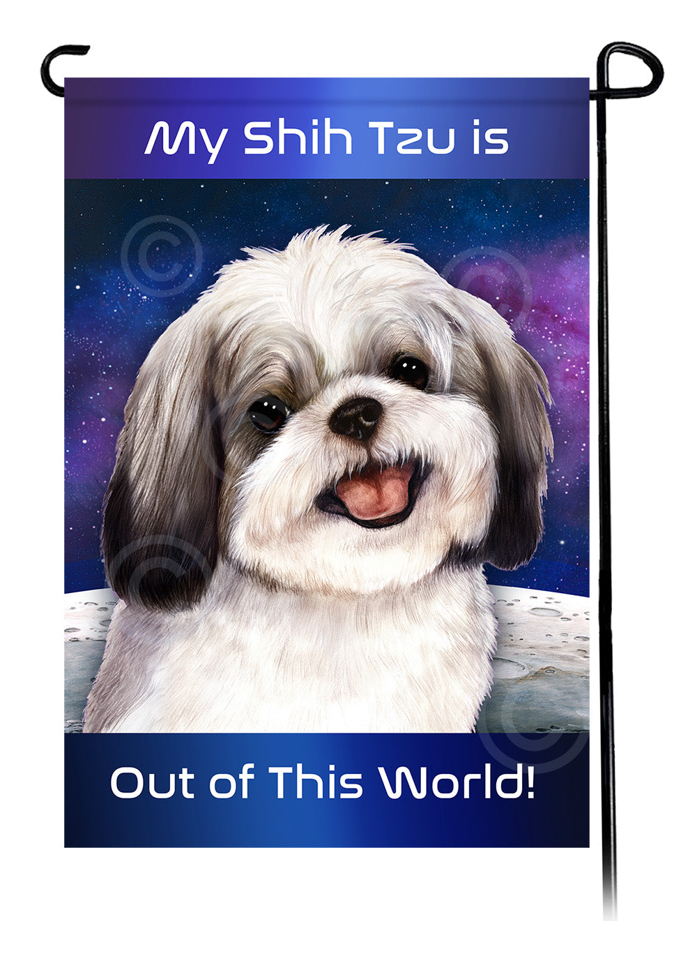 Shih Tzu Out Of This World - Garden Flag