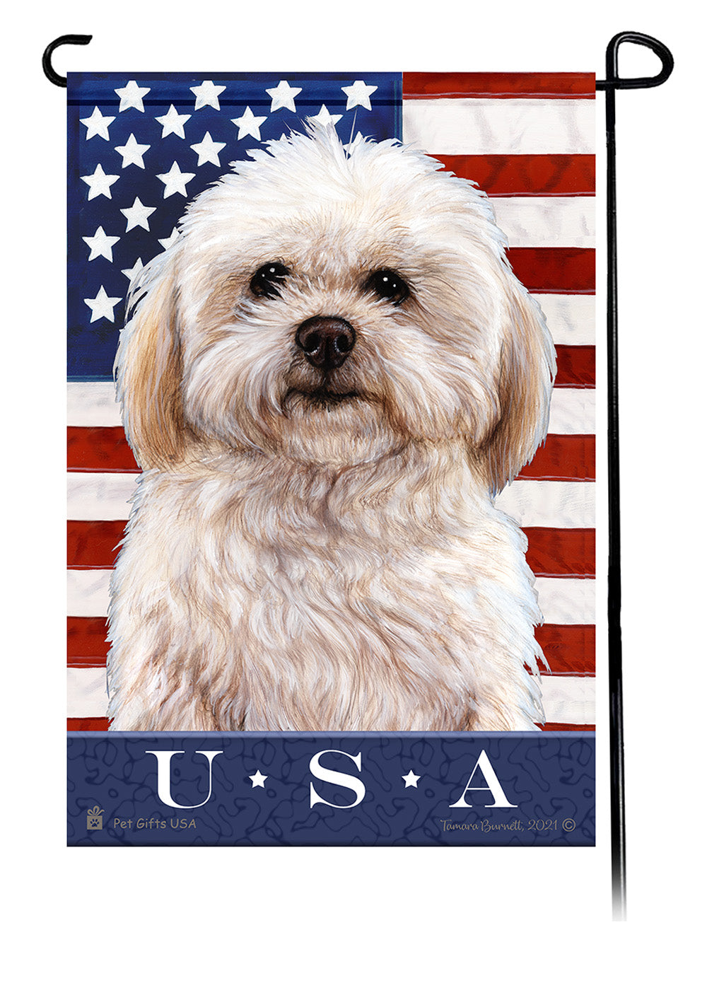 Shih Poo True Blue Garden Flags