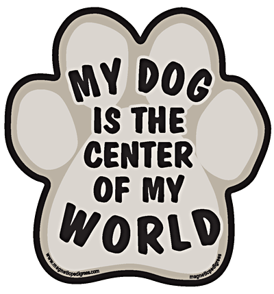 Paw Shaped Stuck On Pedigree Sticker