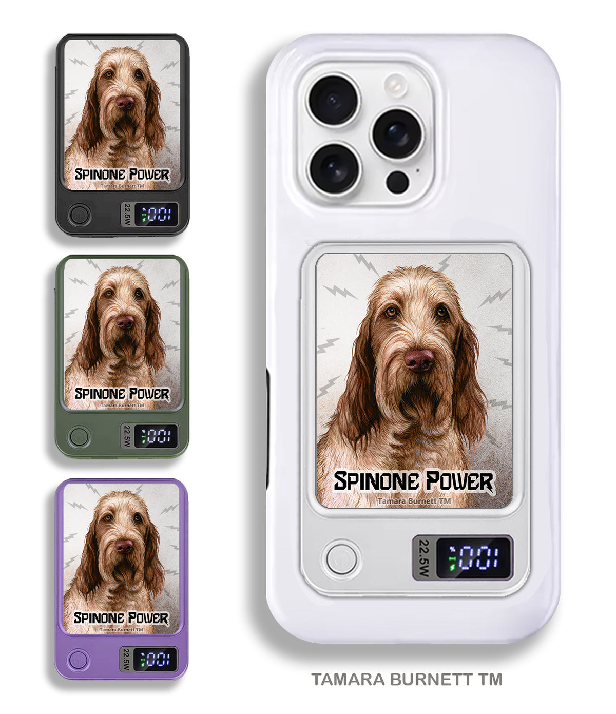 Spinone Italiano Brown Roan Phone Bank Wireless Charger