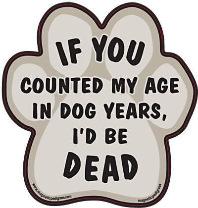 Paw Shaped Stuck On Pedigree Sticker