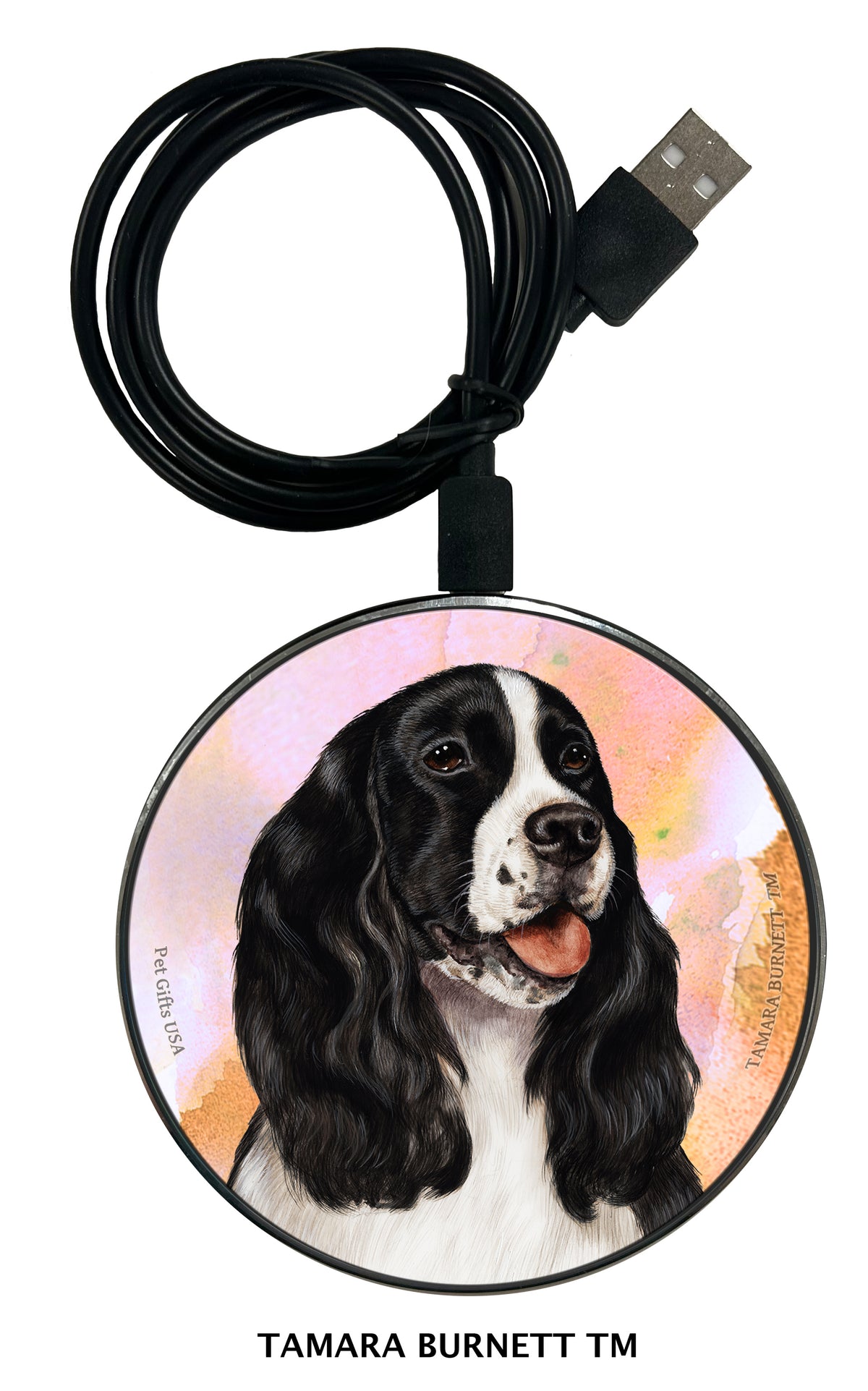 Springer Spaniel Black Zoomies Wireless Charger