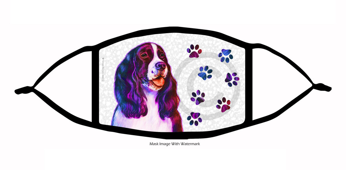Springer Spaniel (Liver and White) Face Mask