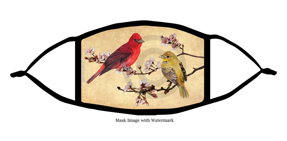 Summer Tanager Face Mask