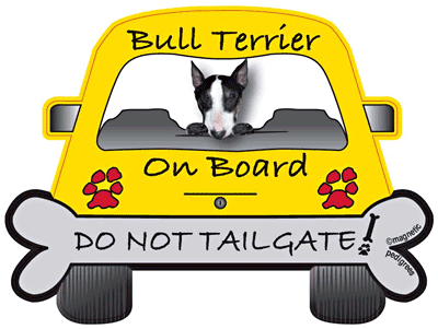 Bull Terrier Do Not Tailgate Magnets