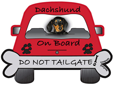 Dachshund Do Not Tailgate Magnets