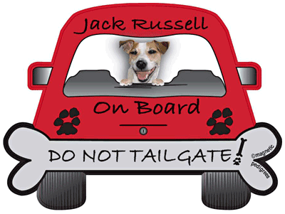 Jack Russell Terrier Do Not Tailgate Magnets
