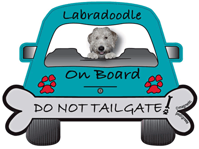 Labradoodle Do Not Tailgate Magnets