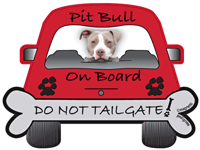 Pit Bull Do Not Tailgate Magnets