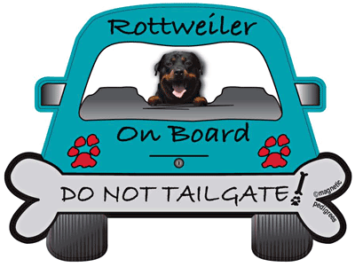 Rottweiler Do Not Tailgate Magnets