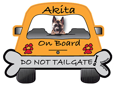 Akita Do Not Tailgate Magnets