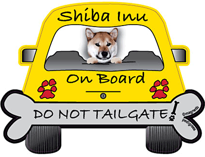 Shiba Inu Do Not Tailgate Magnets