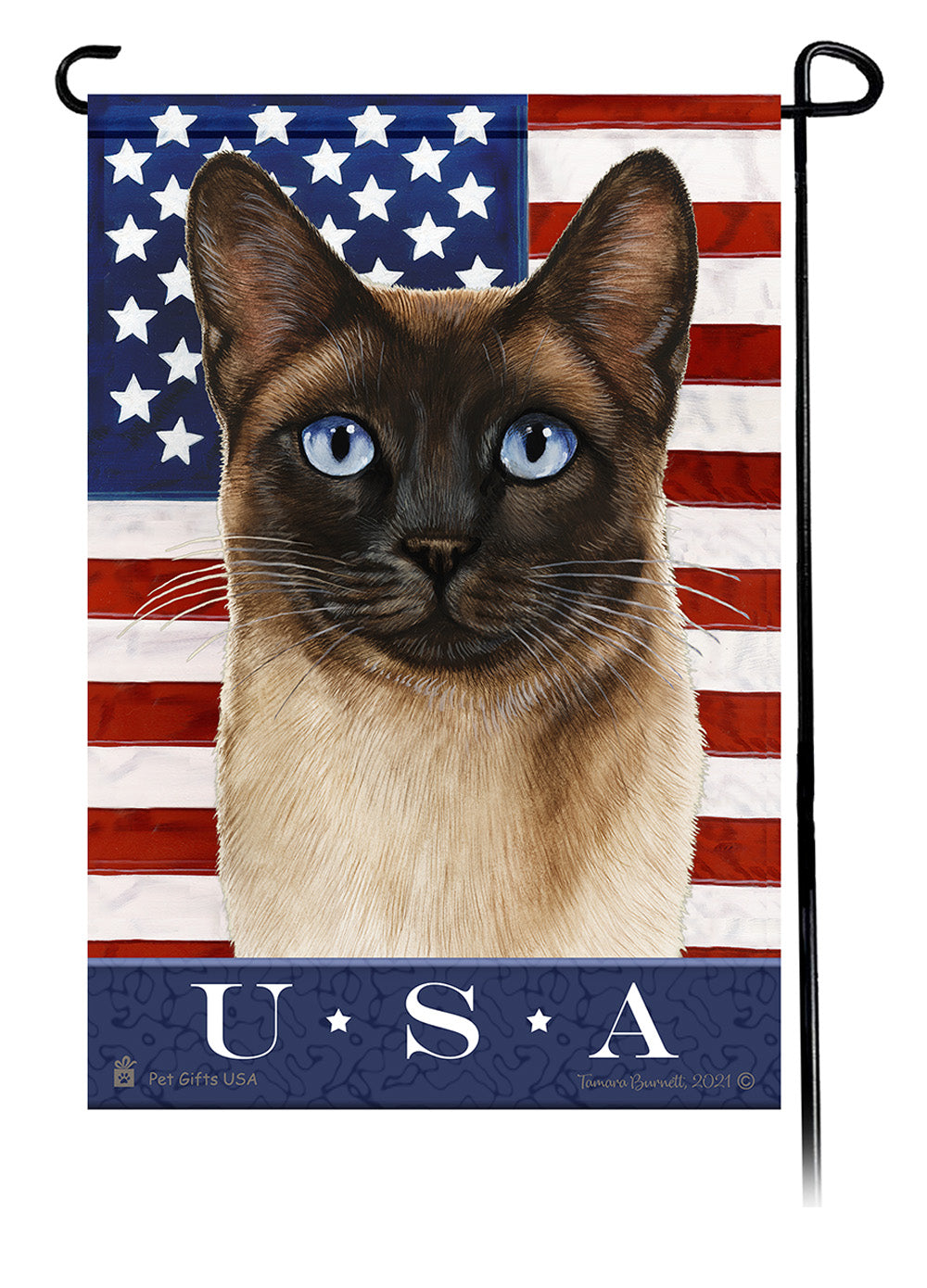 Siamese Cat True Blue - Garden Flag
