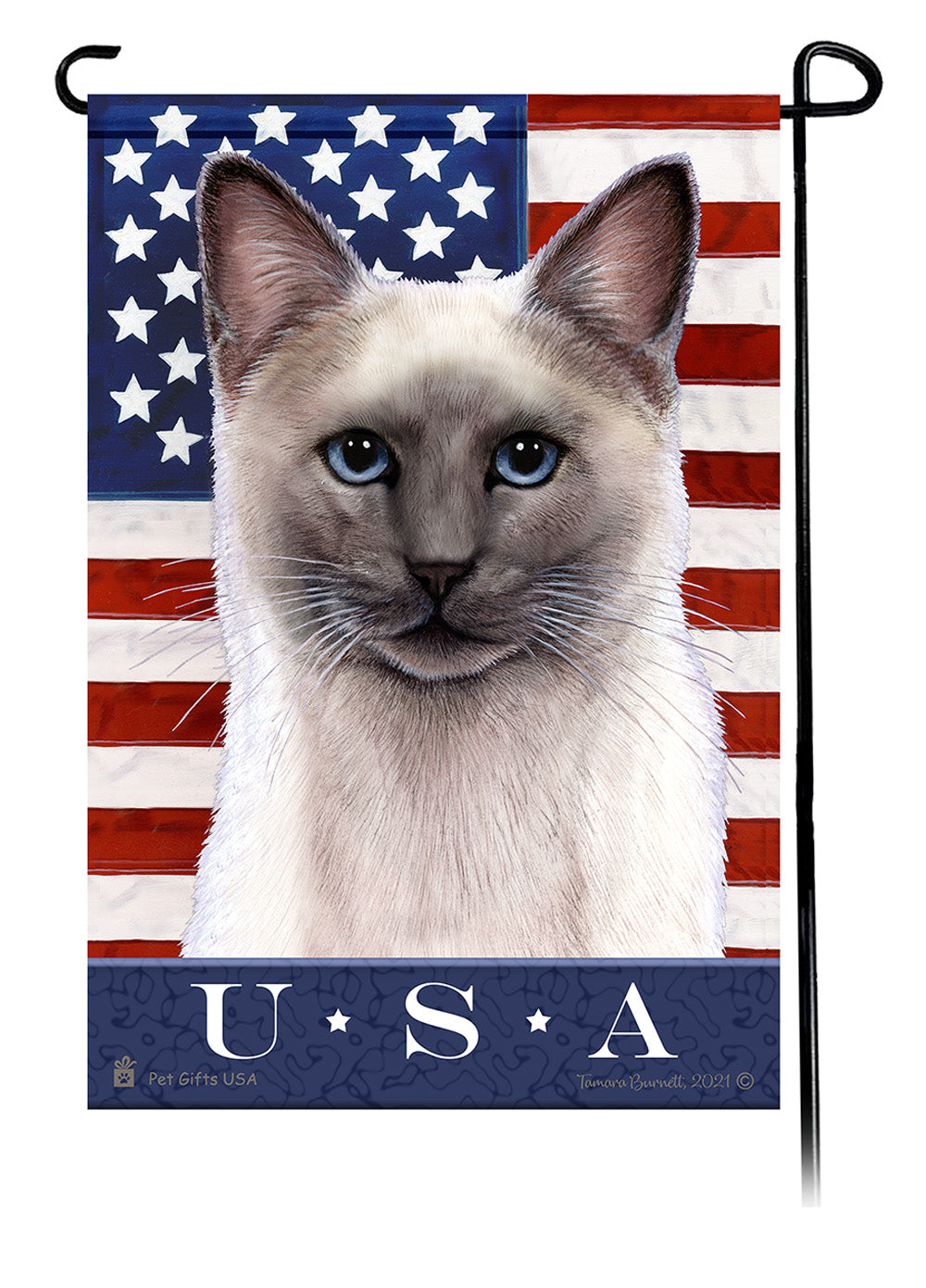 Siamese Cat True Blue Garden Flags