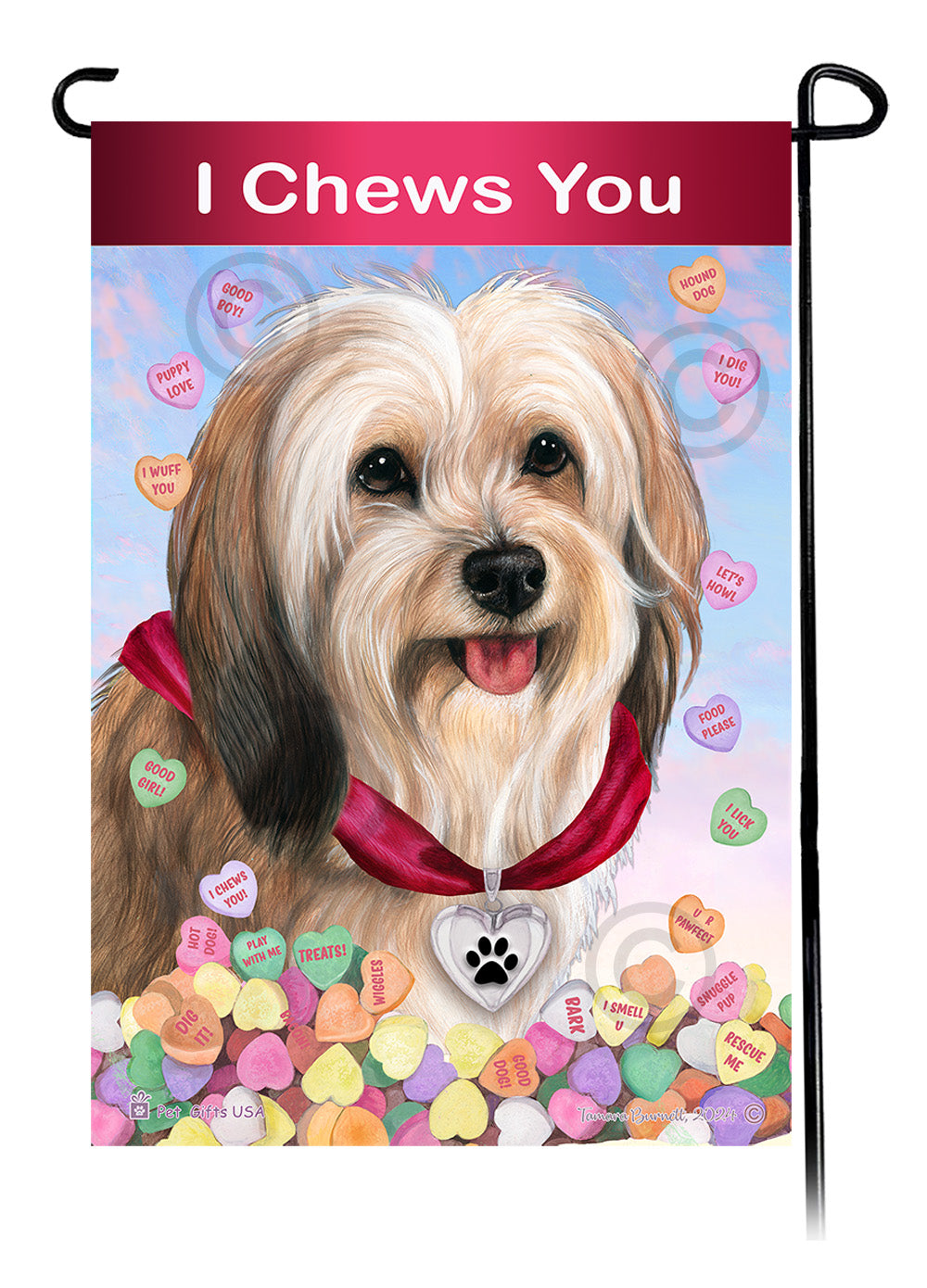 Tibetan Terrier Valentine Sweetheart - Garden Flag