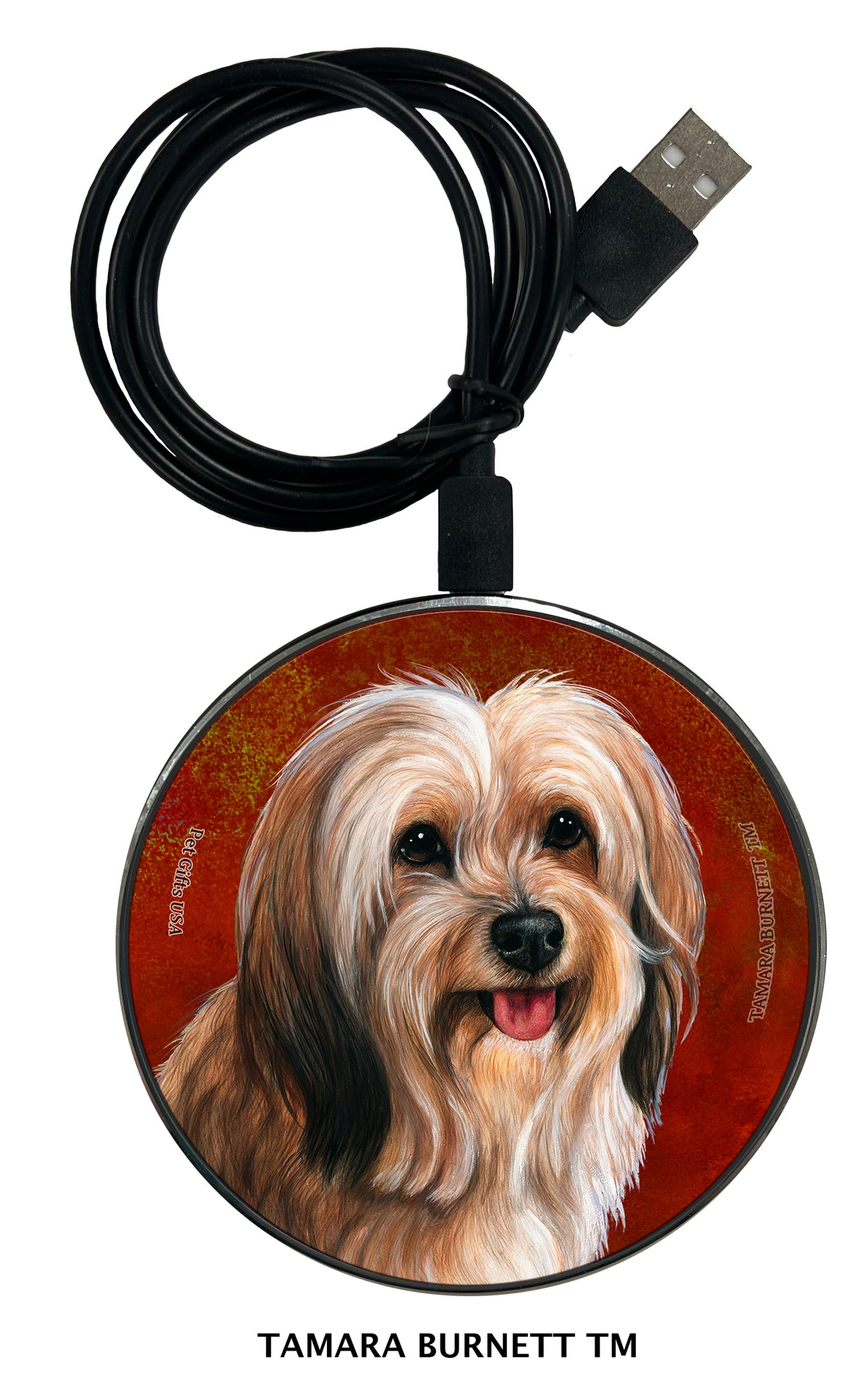 Tibetan Terrier Red Sable Zoomies Wireless Charger