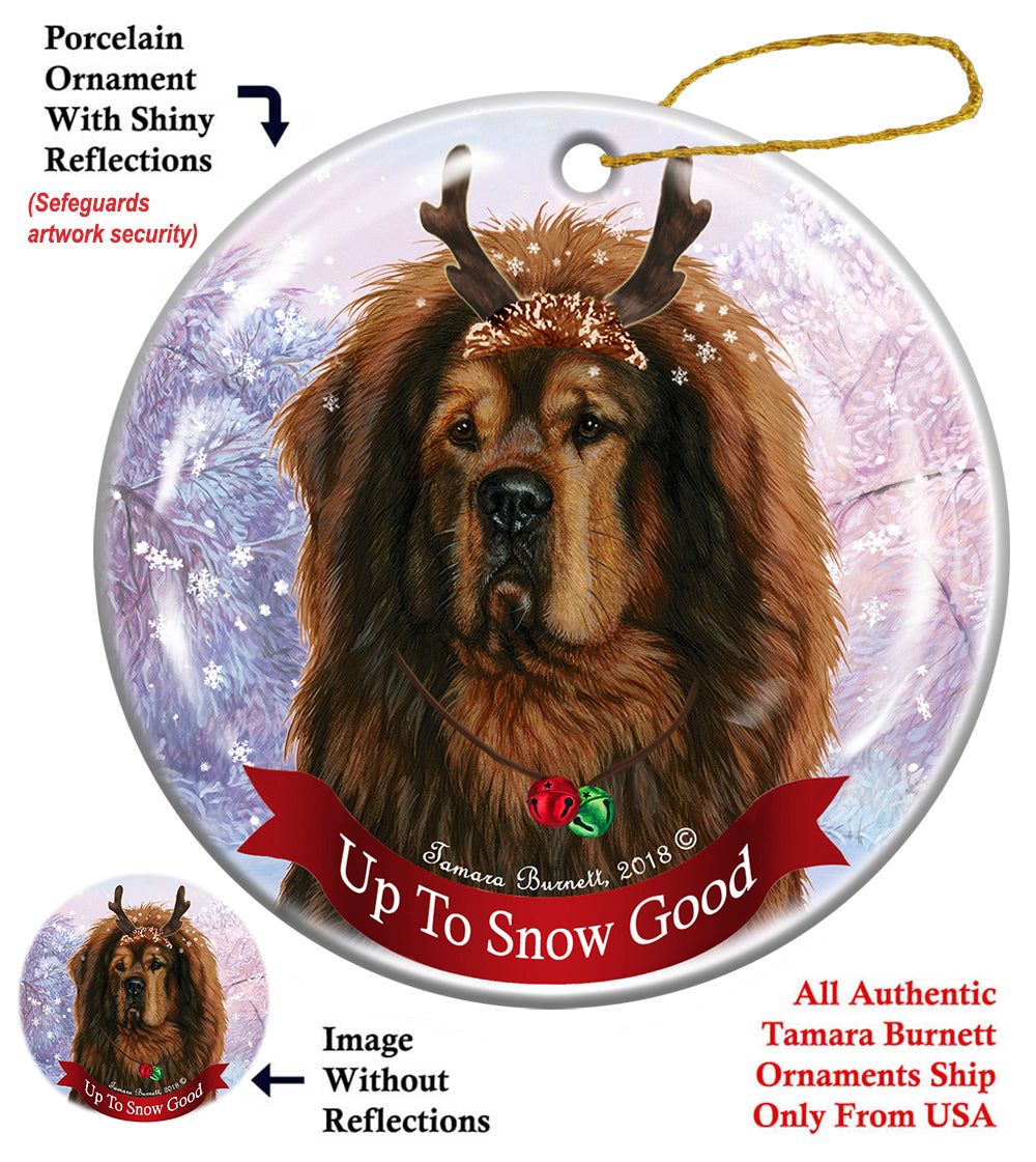 Tibetan Mastiff Dark Brown Ornament