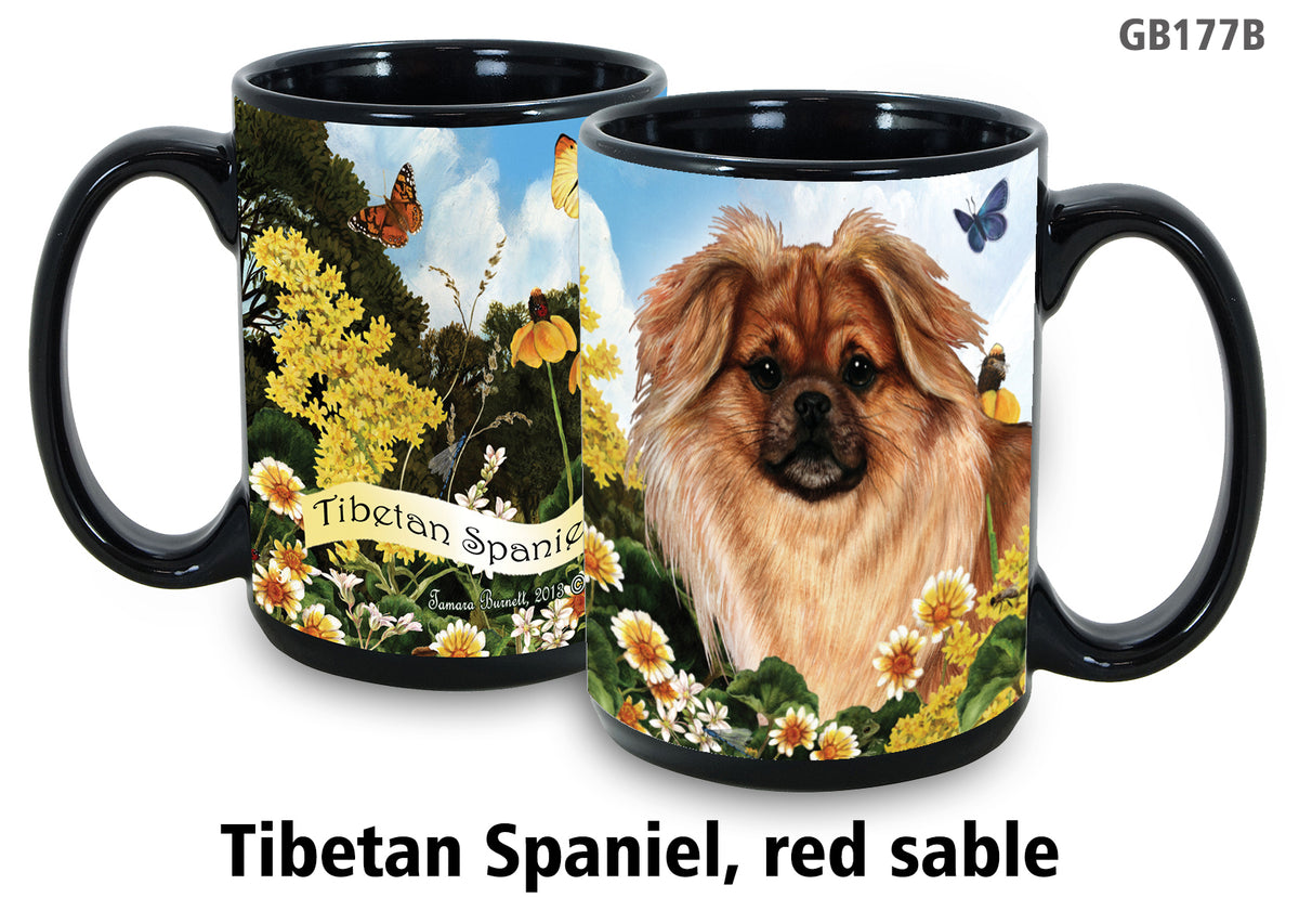 Tibetan Spaniel Red Sable - Garden Party Fun Mug 15 oz