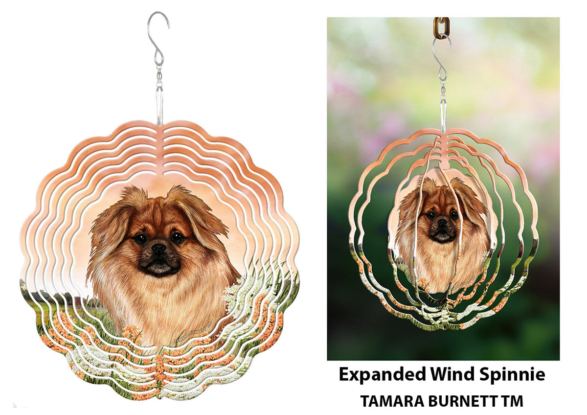 Tibetan Spaniel Fawn Sable Wind Spinner
