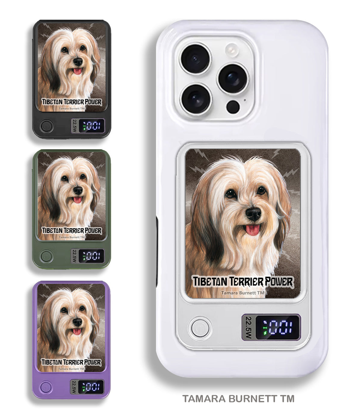 Tibetan Terrier Cream Sable Phone Bank Wireless Charger